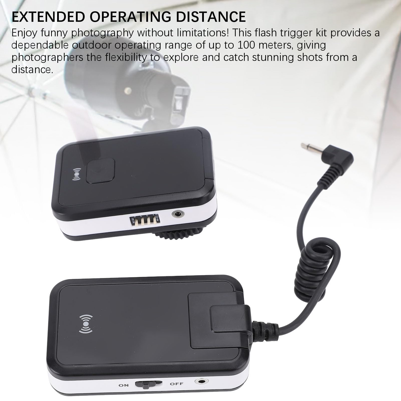 Wireless Flash Trigger Kit, 16 Channel 2.4G Wireless Flash Lights Trigger Receiver Transmitter Set, for DSLR Camera