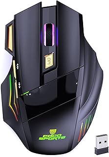 coconut Gold+ Wireless Gaming Mouse Rechargeable, Bluetooth + 2.4GHz Dual Mode Multi Device Mouse, 3200 DPI, RGB LED Gamin Price In India