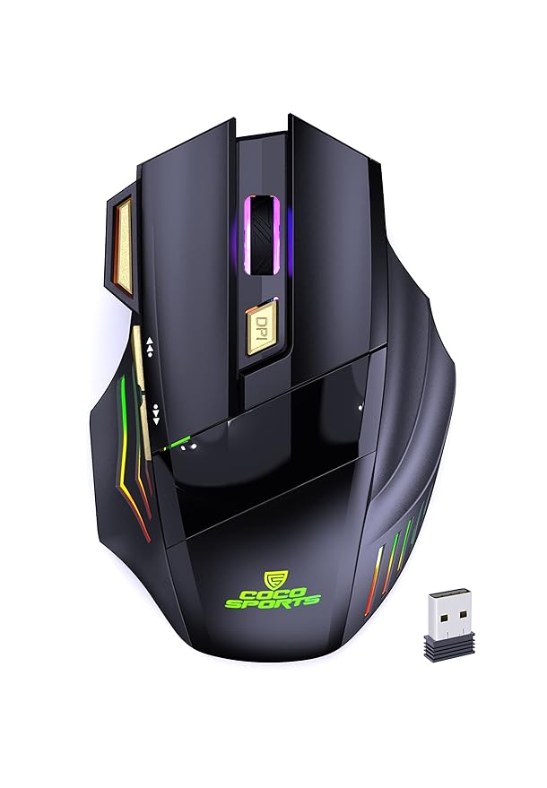 Coconut WM22 Gold Wireless Gaming Mouse 500 mAh Rech