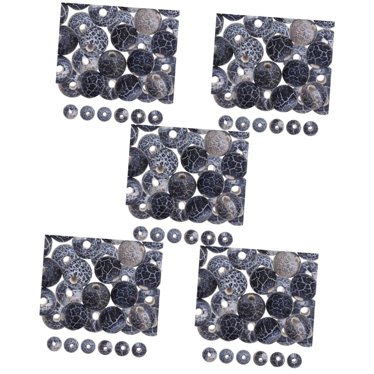 SHINEOFI 5stücke Gefrostete Achatperlen Runde Lose Bastelperlen Für Schmuckherstellung Für Armbänder Und Kreative Projekte