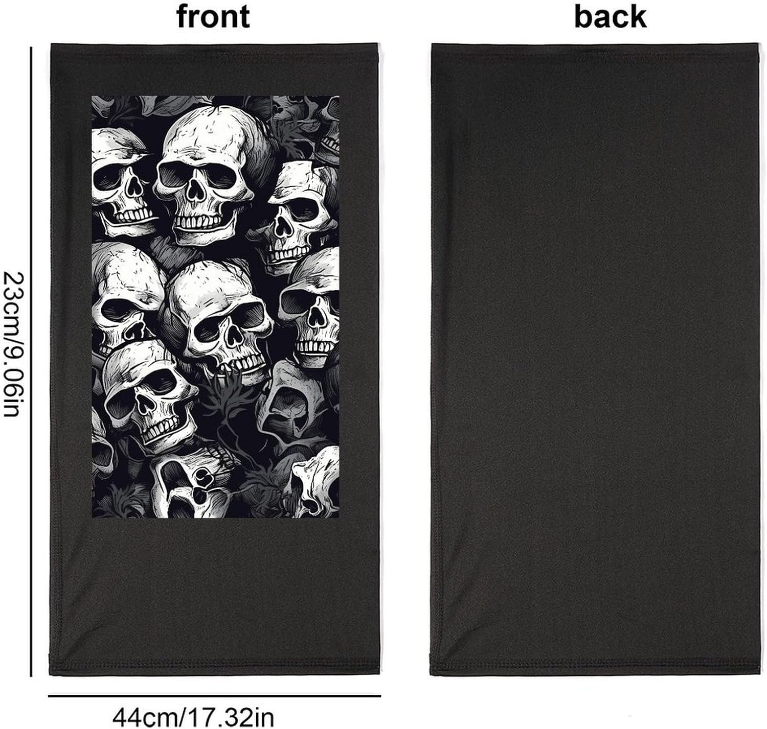 Skulls Pattern Neck Gaiter Face Mask UV Protection for Men Women, Breathable Quick Dry Face Cover Bandana Outdoor Sports Balaclava Wind-Proof for Hiking Skiing Motorcycle Cycling