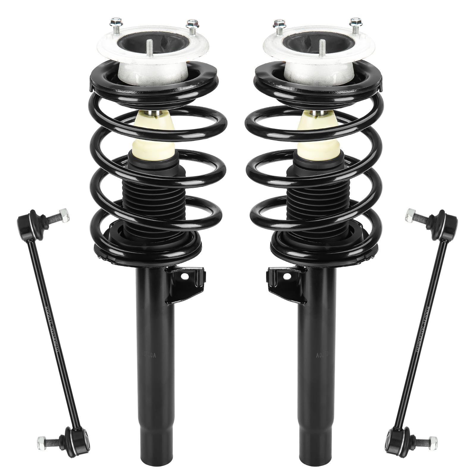 Front Strut Assembly & Sway Bar Links for 2000-2005 BMW 323i 323Ci 325i 325Ci 328i 328Ci 330i 330Ci, Shock Absorbers Replace 171581 171582 4PCS