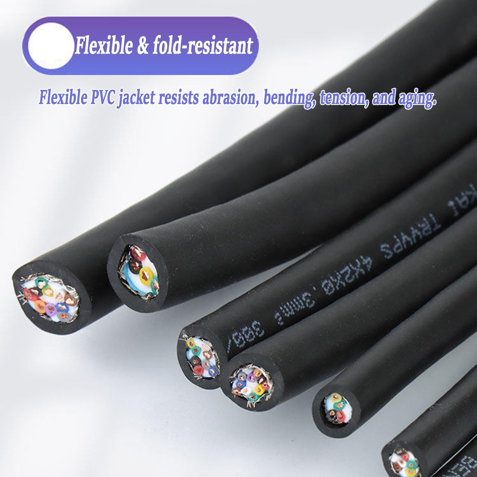 Cavo Portacavi 2-10 Poli Doppia Schermatura Doppino Intrecciato | Guaina PVC Flessibile, Doppia Schermatura, Coppie Twistate, Rame OFC, Resistente EMI(4C-18AWG)