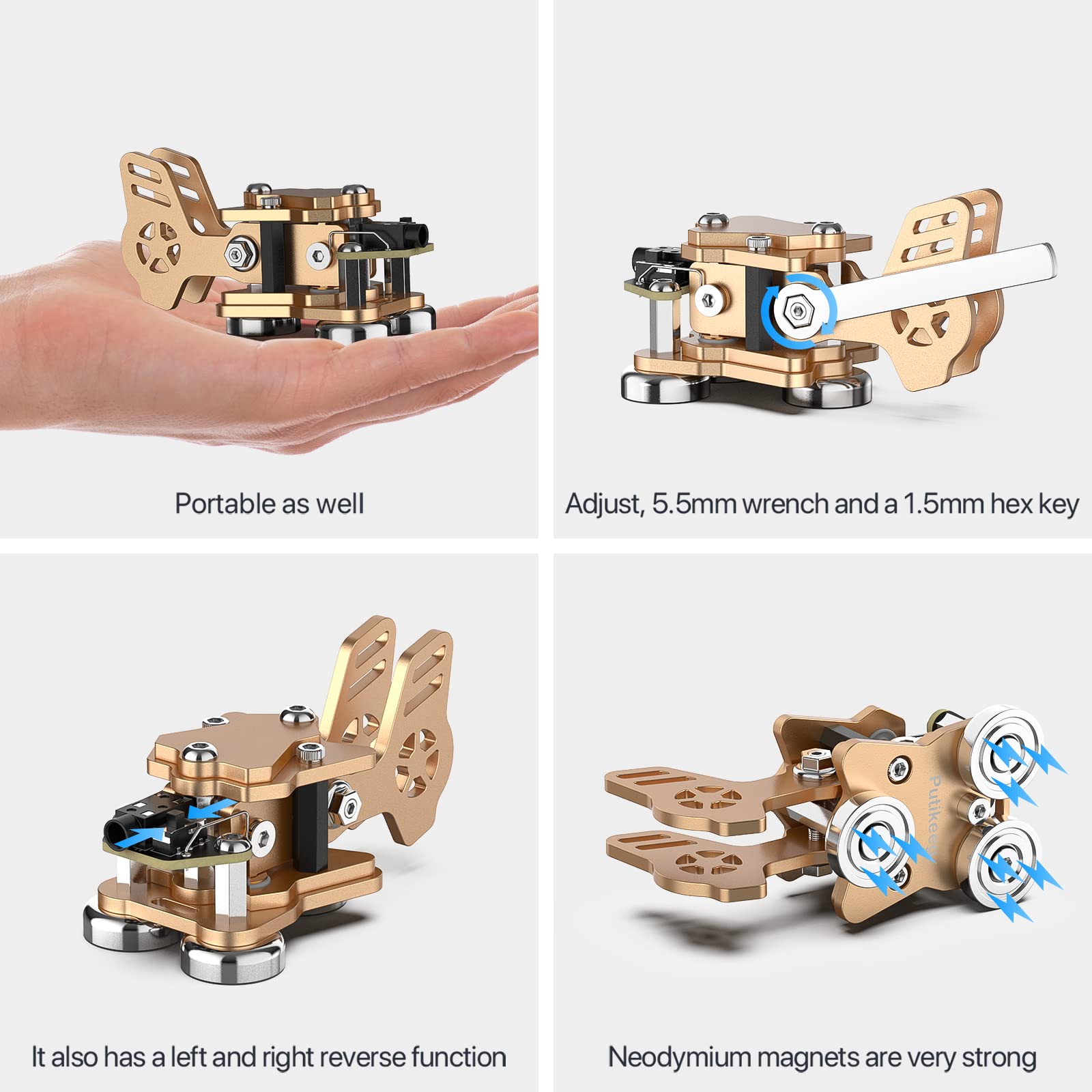 Putikeeg CW Morse Taste, Telegrafen Taste, Amateurfunk CW Taster, Morse Code geraet, Telegrammtastatur, Morsecode Sender, ham Radio Morsecode Sender (Gold)