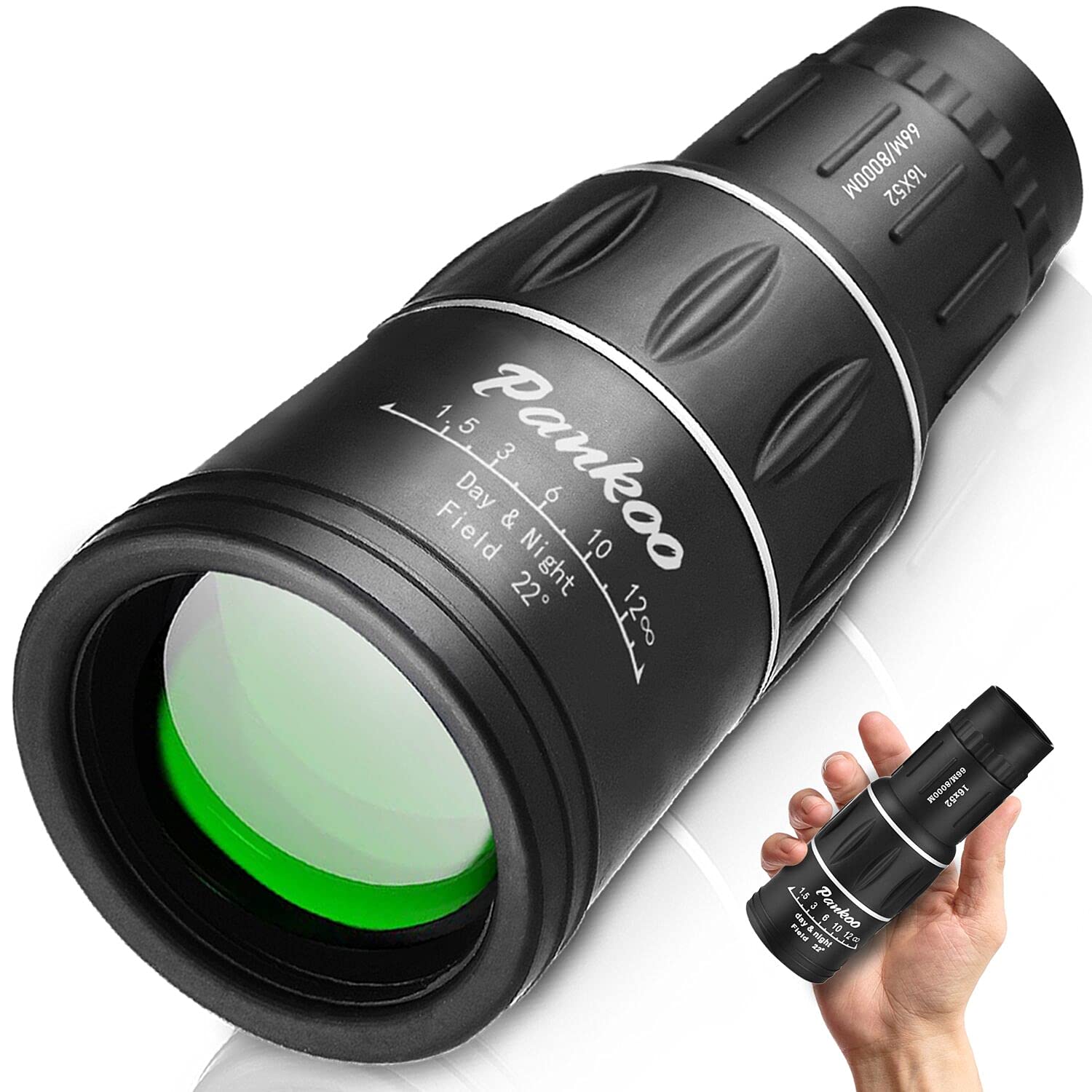 16X52 Monocular Birthday Gifts for Men Dad Husband Him Telescope High Powered for Adults 2023 Power Prism Compact