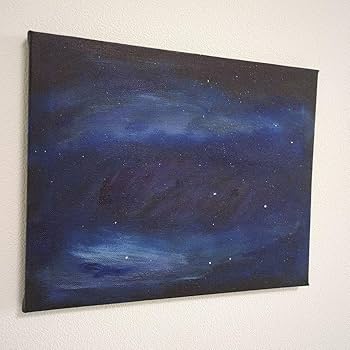 Amazon.co.jp: 子供の絵 抽象画 絵画 作品名 きれいなよる