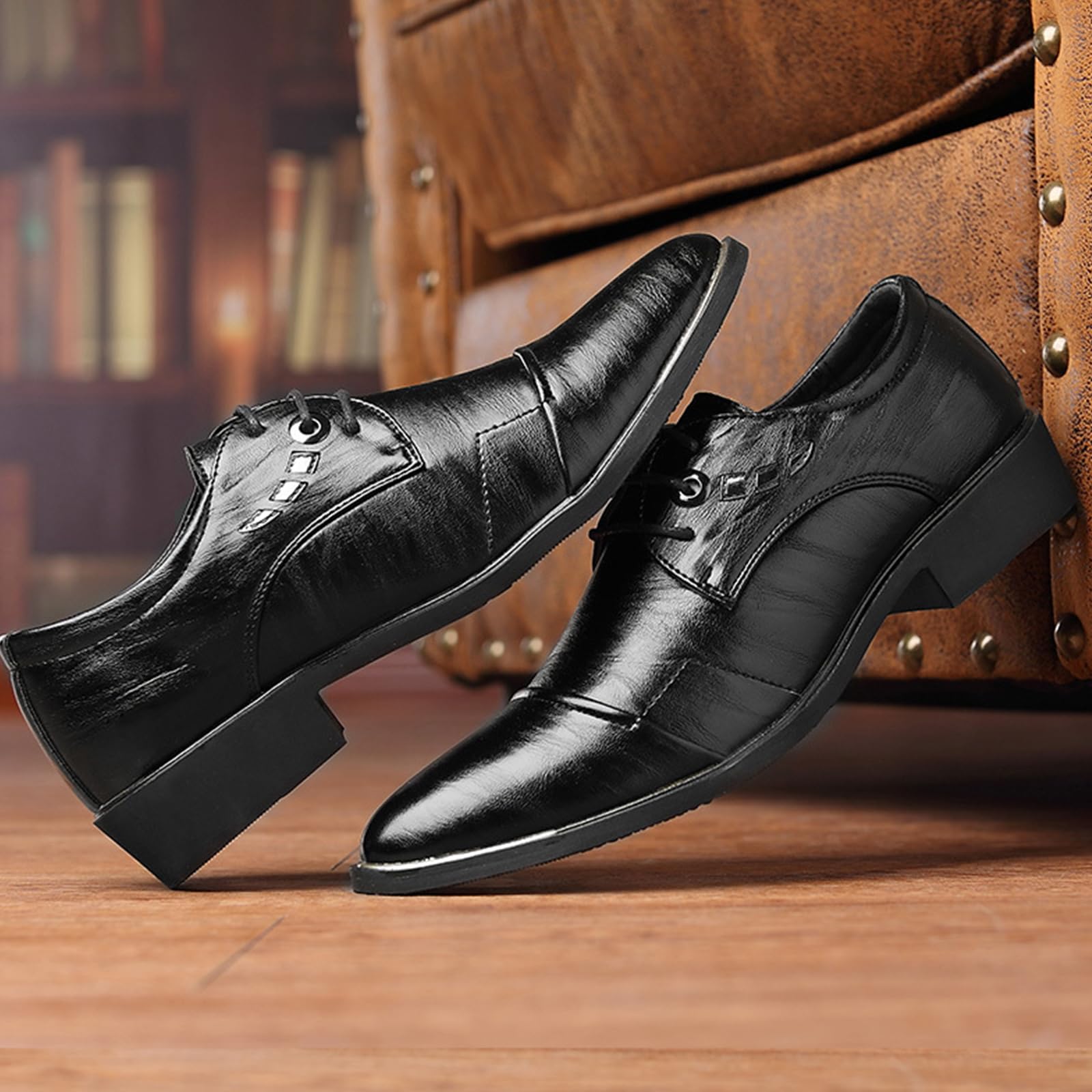Scarpe Eleganti da Cerimonia per Uomo | Stringate, in Pelle, Casual, Classico, Antiscivolo, Party, Formali, Business, Ufficio