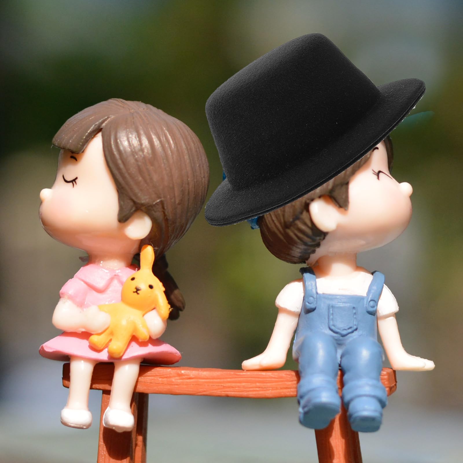 15-Pack Mini Doll Hats - Resin Flocking Snowman Hats For DIY Crafts, Christmas & Halloween Decor
