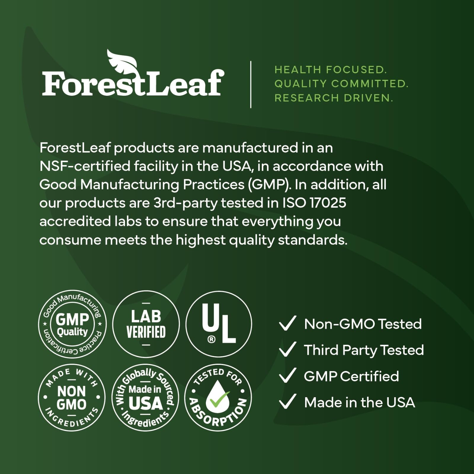 ForestLeaf Berberine Supplement - 1300mg per Serving - Ultra High Potency Berberine HCl with Ceylon Cinnamon, Bitter Melon & Gymnema - GLP-1 Weight Management Support - 90 Caps — Amazon image 8