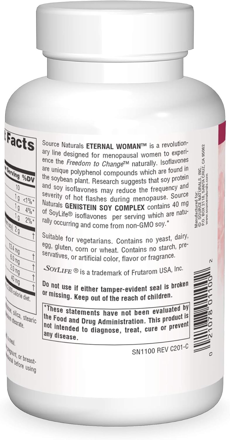 Source Naturals Genistein 1000 Mg (Eternal Woman), 120 Tablets - Image 3