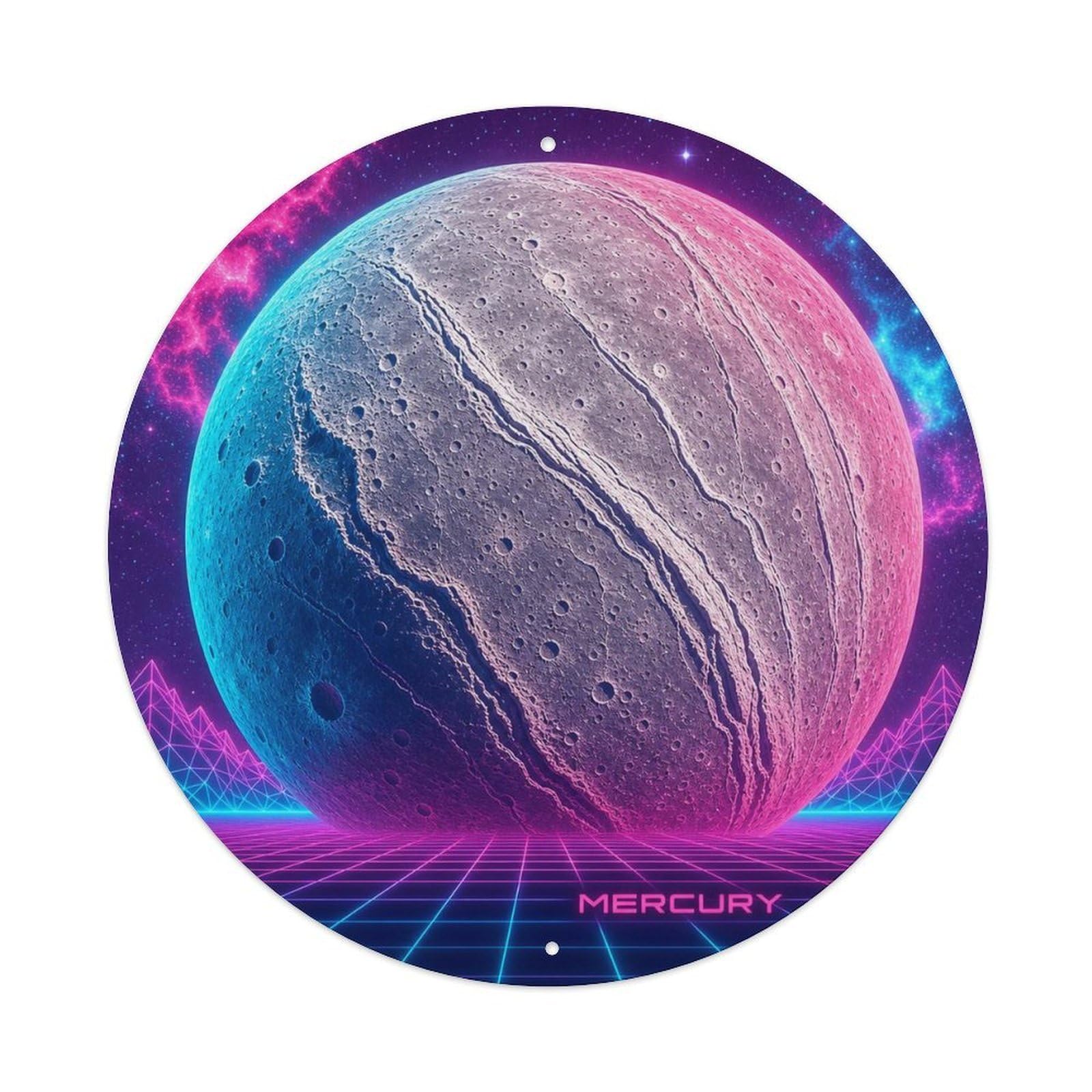 Solar System Planetary Orbit Mercury Planet Space Age Metal Tin Sign