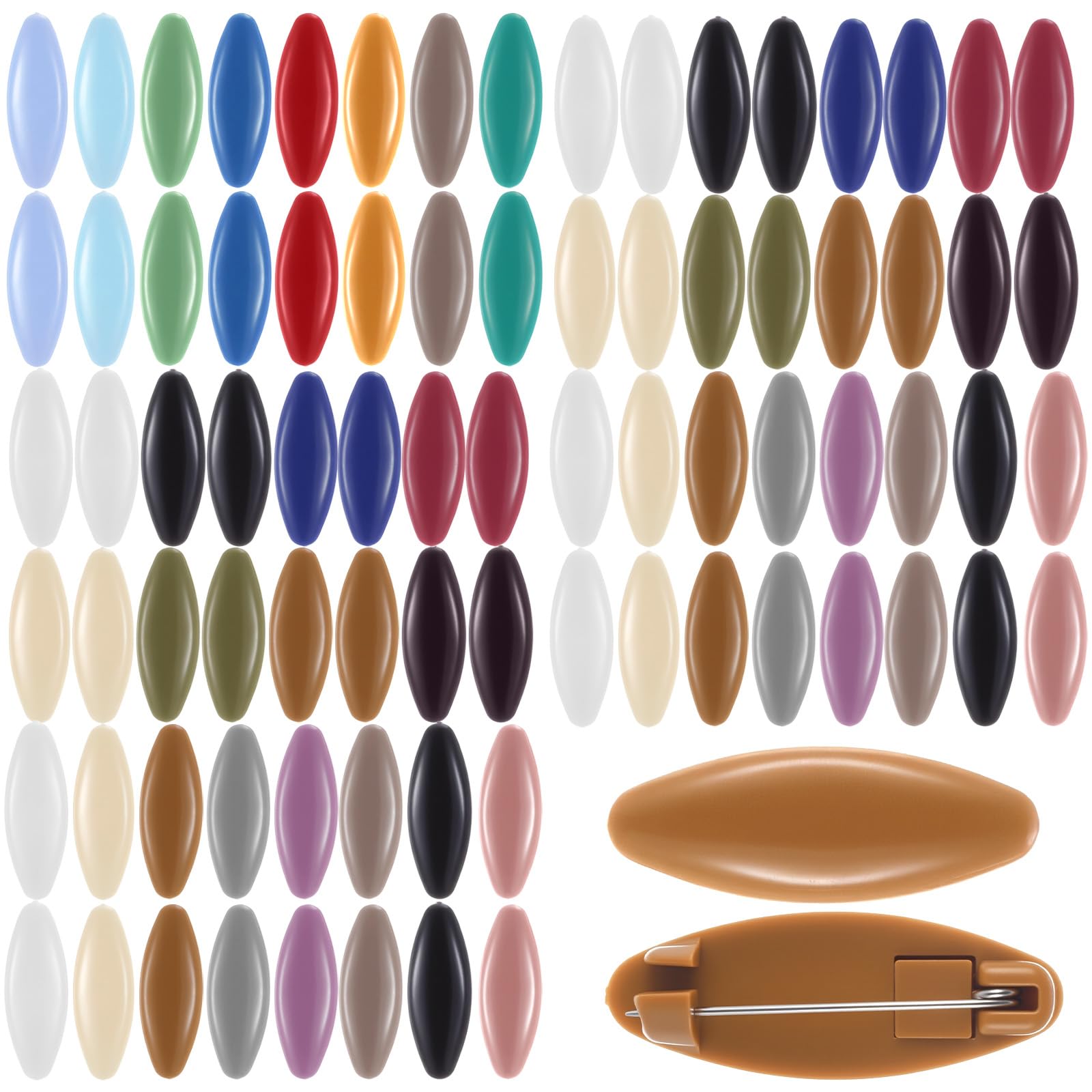 32Pcs Hijab Pins for Women Plastic Scarf Pins Colorful Hollow Oval Headscarf Pin Decoration Scarf Hijab Pin Locking Cloth Nappy Pin's for Women Clothing Scarves Fashion Brooches
