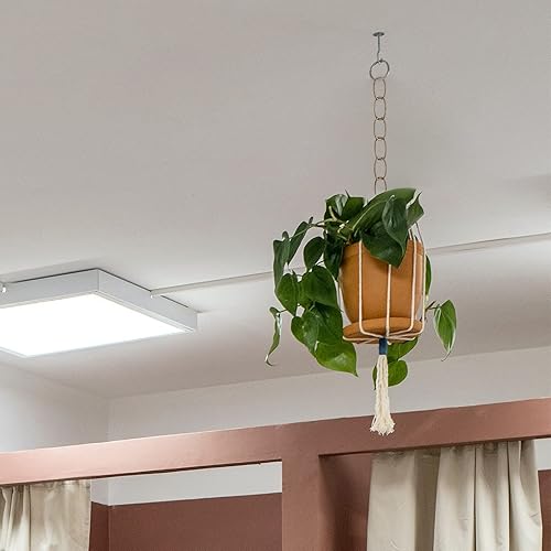 Miniatura 3 de Ciata Cadena de cesta colgante de calibre 11 de 36 pulgadas, acabado de latón antiguo, paquete de 2