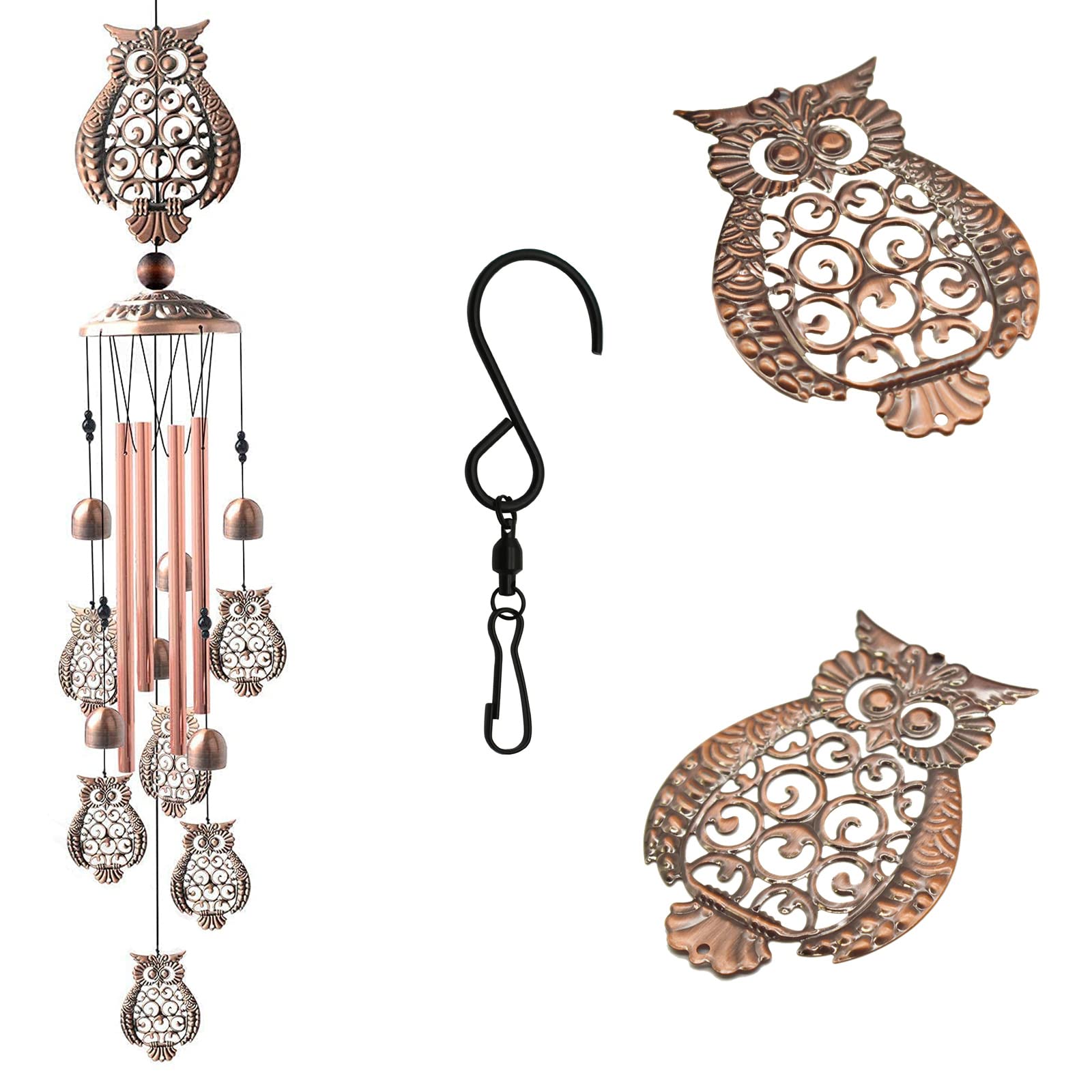 Amazon.com : Maydahui Owl Retro Metal Wind Chime (32 Inch H