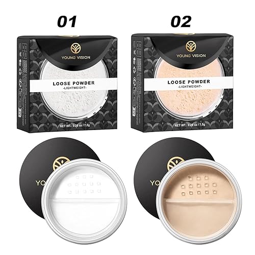 Miniatura 8 de YOUNG VISION Polvo suelto con acabado impecable polvo fijador translúcido, difumina las líneas finas e imperfecciones, ligero, duradero, adecuado