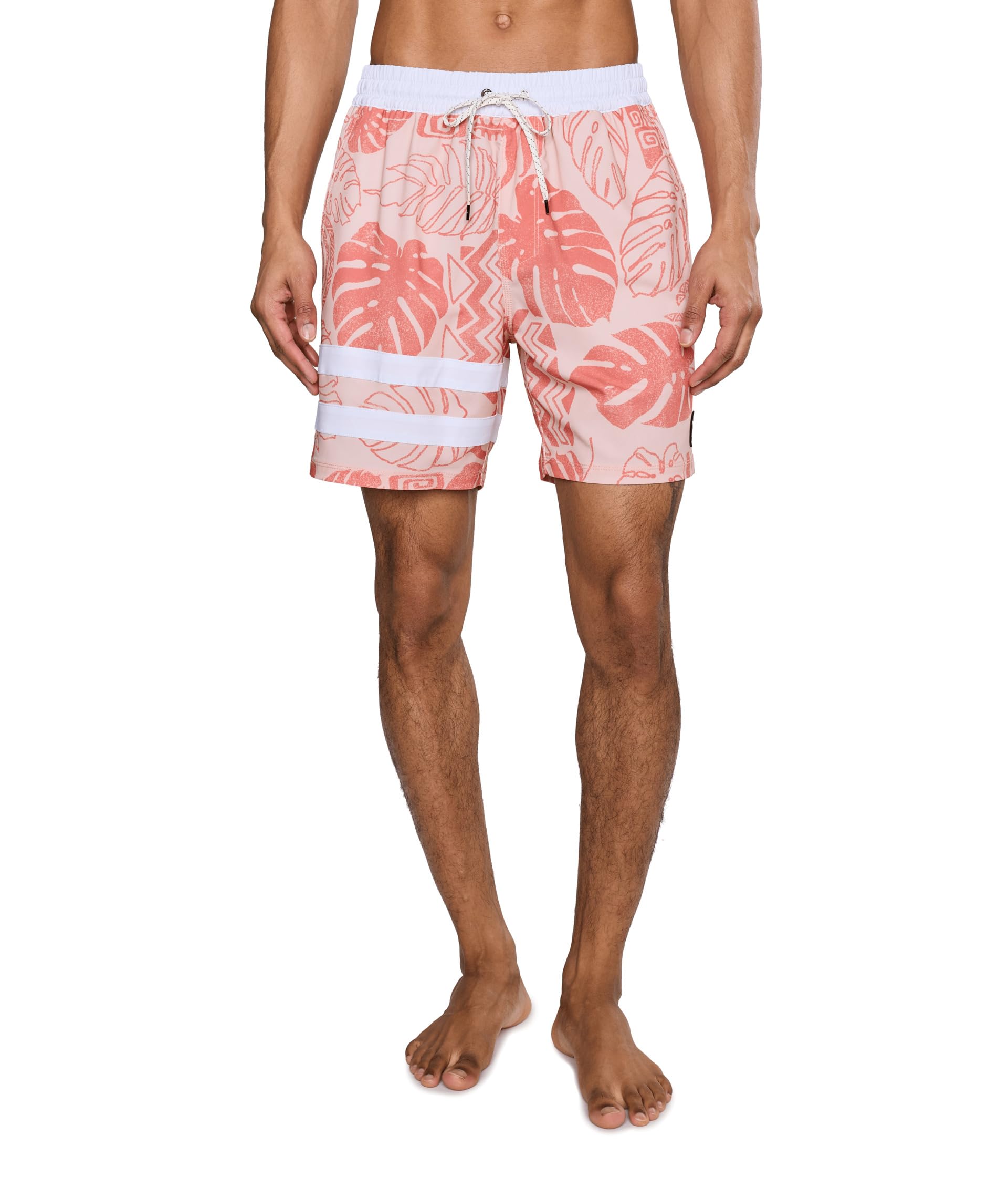Hurley Men's PHNTM ECO Block Party Volley 17 Board Shorts, Candy Pink, M