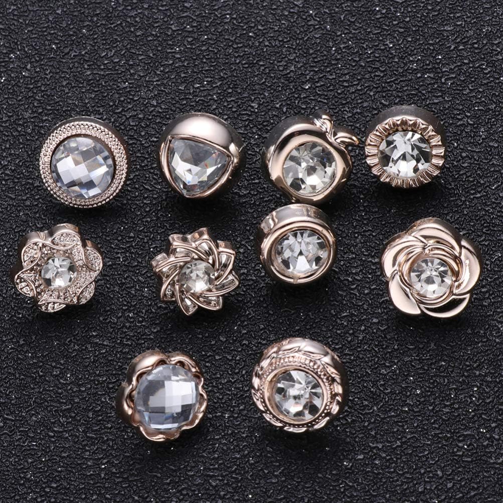 KESYOO 20pcs Womens Brooch Lapel Pins Rhinestone Pearl Sweater Shawl Clips Metal Tie Tacks Safety Bucket Pin Clutch for Clothes Decoration Random Color