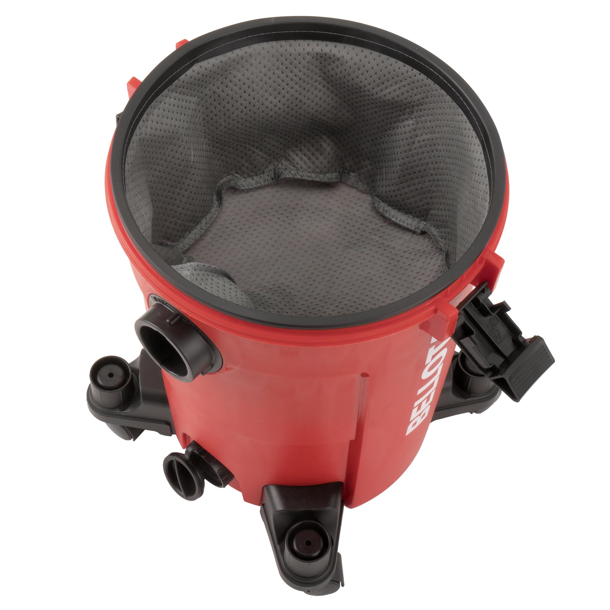 Bellota ASL2500SE - Aspirador con cable para aspirar restos líquidos y sólidos sincronizado, 25L, 2KW, Manguera (32mm Ø) de 2 metros, Tubo extensible metálico (440mm), enchufe sincronizado, con ruedas
