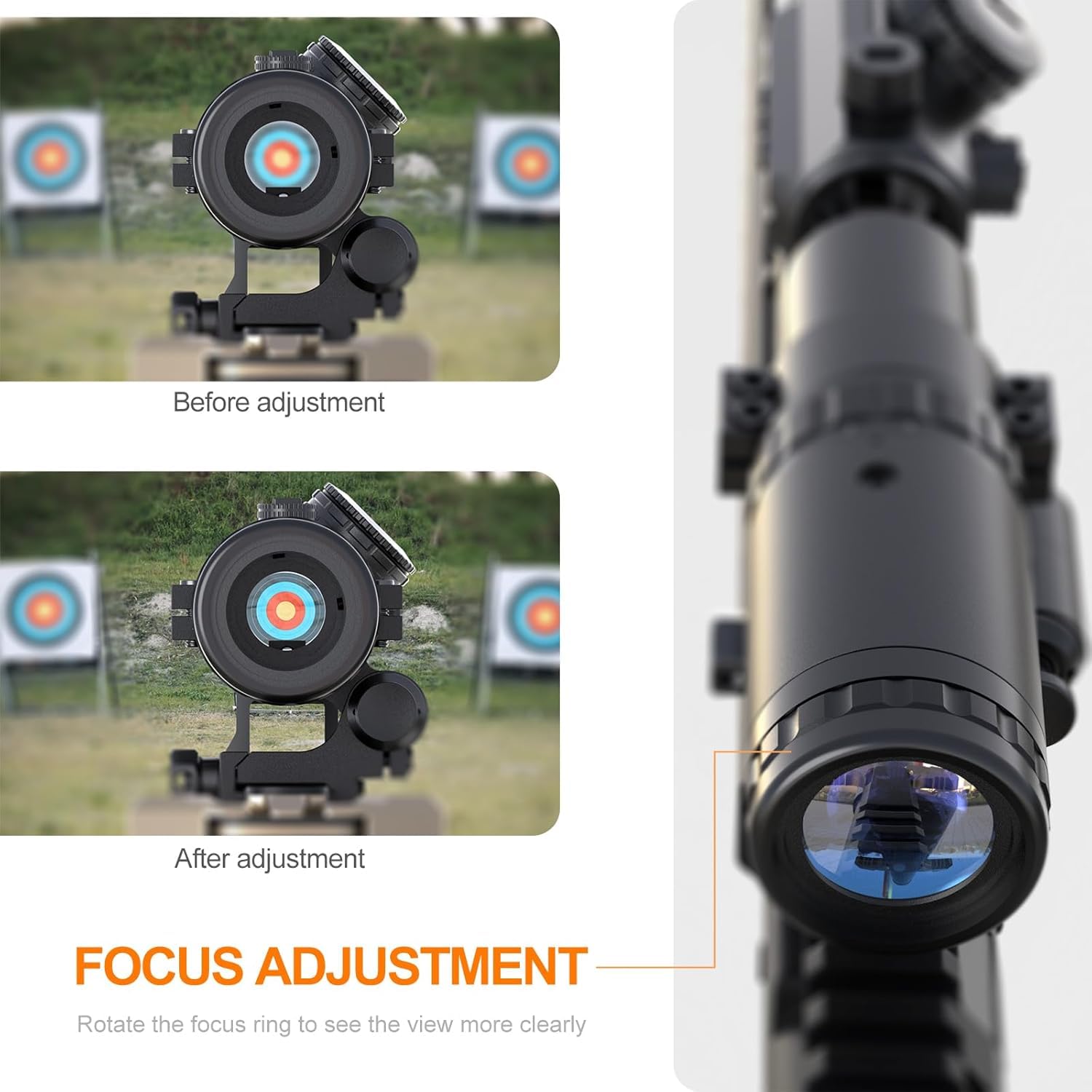 Feyachi RS-30 Red Dot Visier mit 1,5X - 5X Red Dot Magnifier für 20/22mm Picatinny/Weaver-Schienen