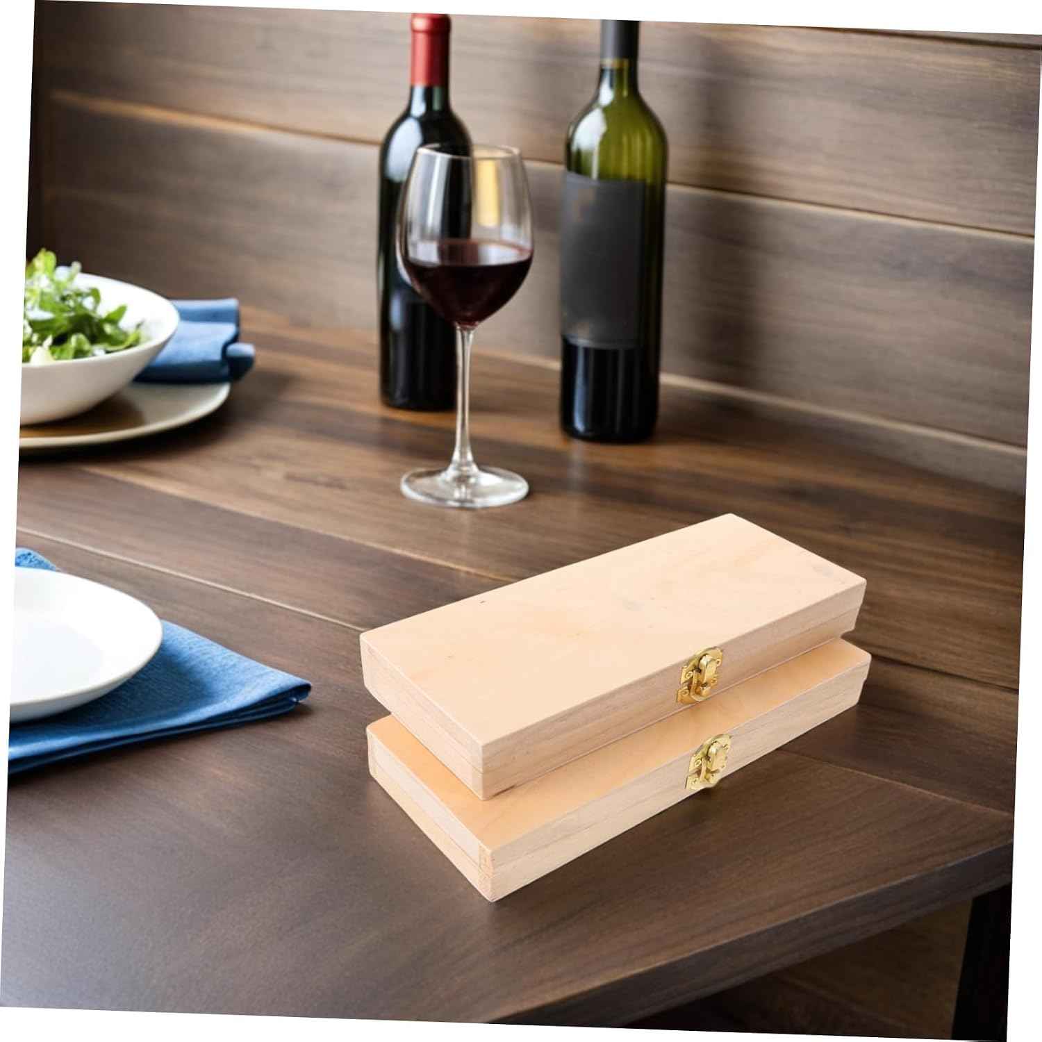 2pcs Hydrometer Wooden Storage Box with Foam Insert, Padded Protective Case for Brewing Wine and Beer, Instrument Organizer for Homebrew Glassware