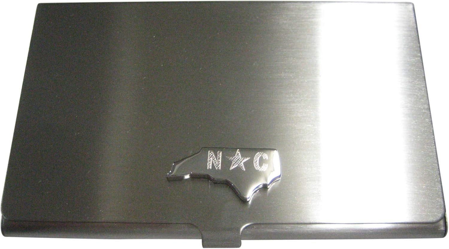 North Carolina State Map Shape and Flag Design Business Card Holder