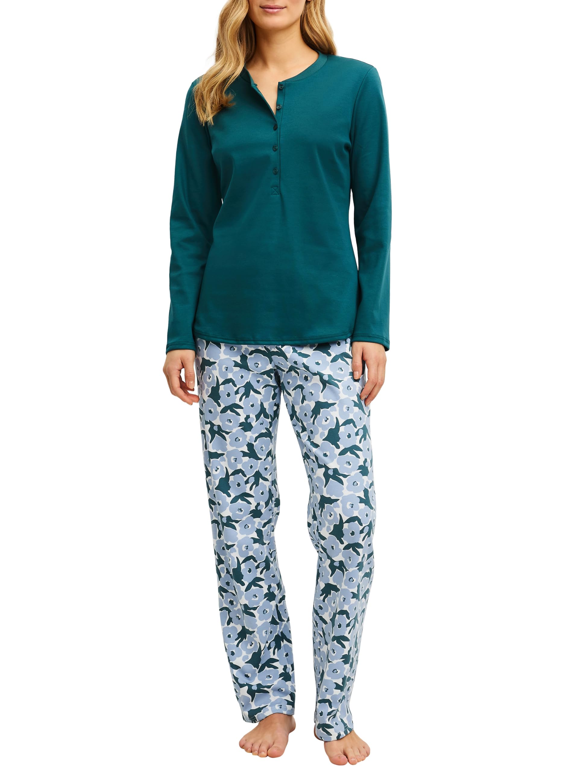 Calida Damen Midnight Flowers Pyjamaset (1er Pack)
