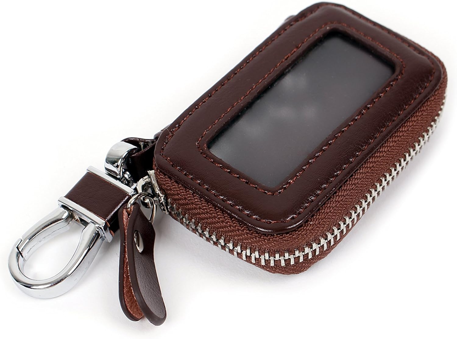 Vitto(TM) Genuine Leather Valet Keychain Key Holder Zipper