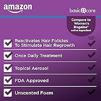 Vista 3 de Yaxa Basic Care Tratamiento de crecimiento del cabello para mujeres, espuma de aerosol tópico al 5 % de Minoxidil, sin perfume, clínicamente