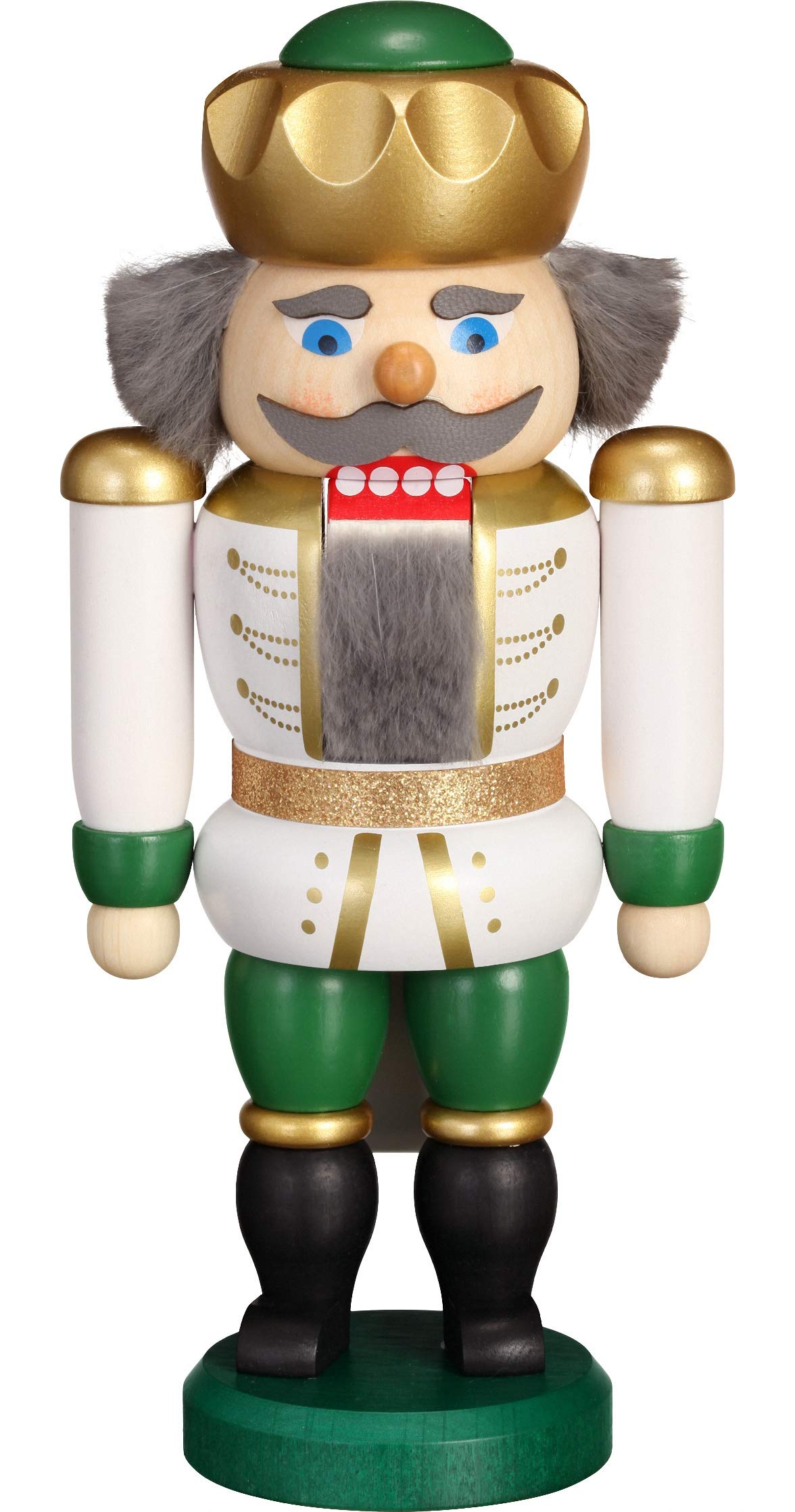 Casse-Noisette Seiffener Volkskunst Roi Exclusif 20 cm, figurine de Noël en bois