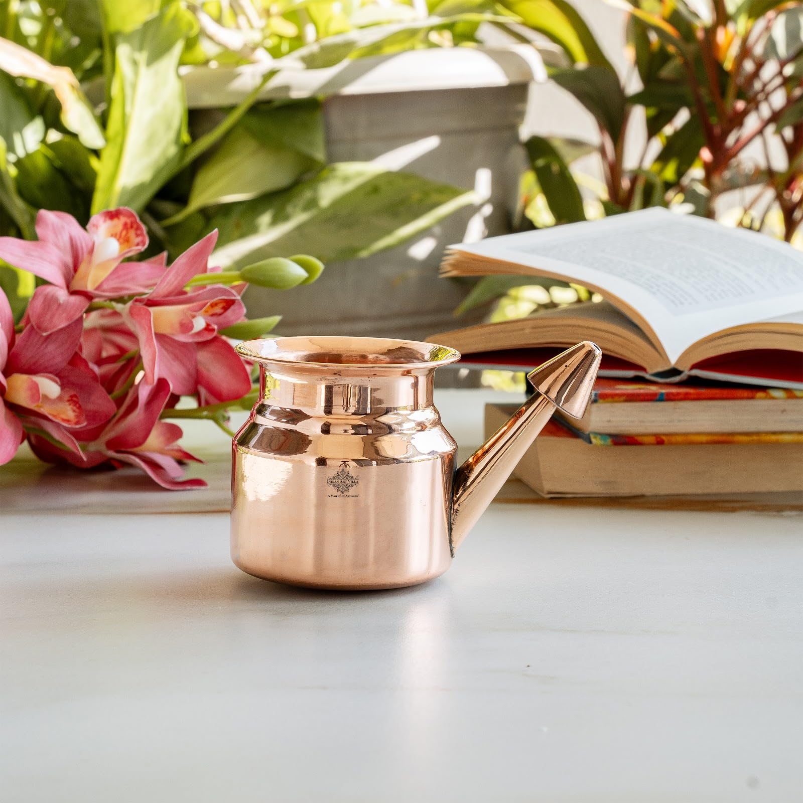 Pure Copper Neti Pot - Sinus Relief & Ayurveda -4