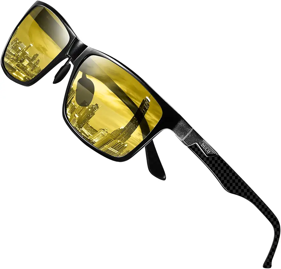 Duco Classic Rectangular Polarized Night vision Anti glare