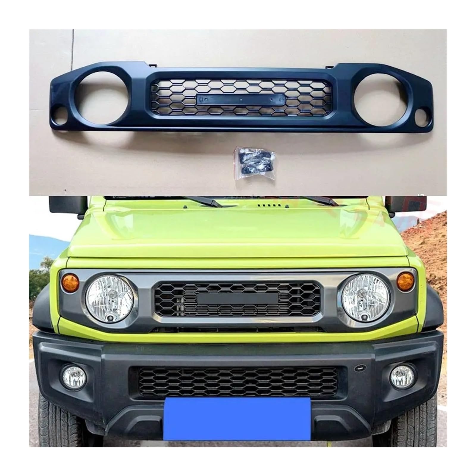 ジムニー JB64W JB74Wフロントグリル ハニカム メッシュ ジムニー JB64W JB74W ハニカムメッシュ フロントグリル 未塗装