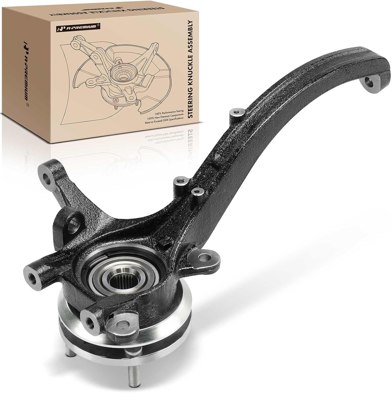 A-Premium Front Left Steering Knuckle and Wheel Bearing Hub Assembly for Hyundai Sonata 2002–2005