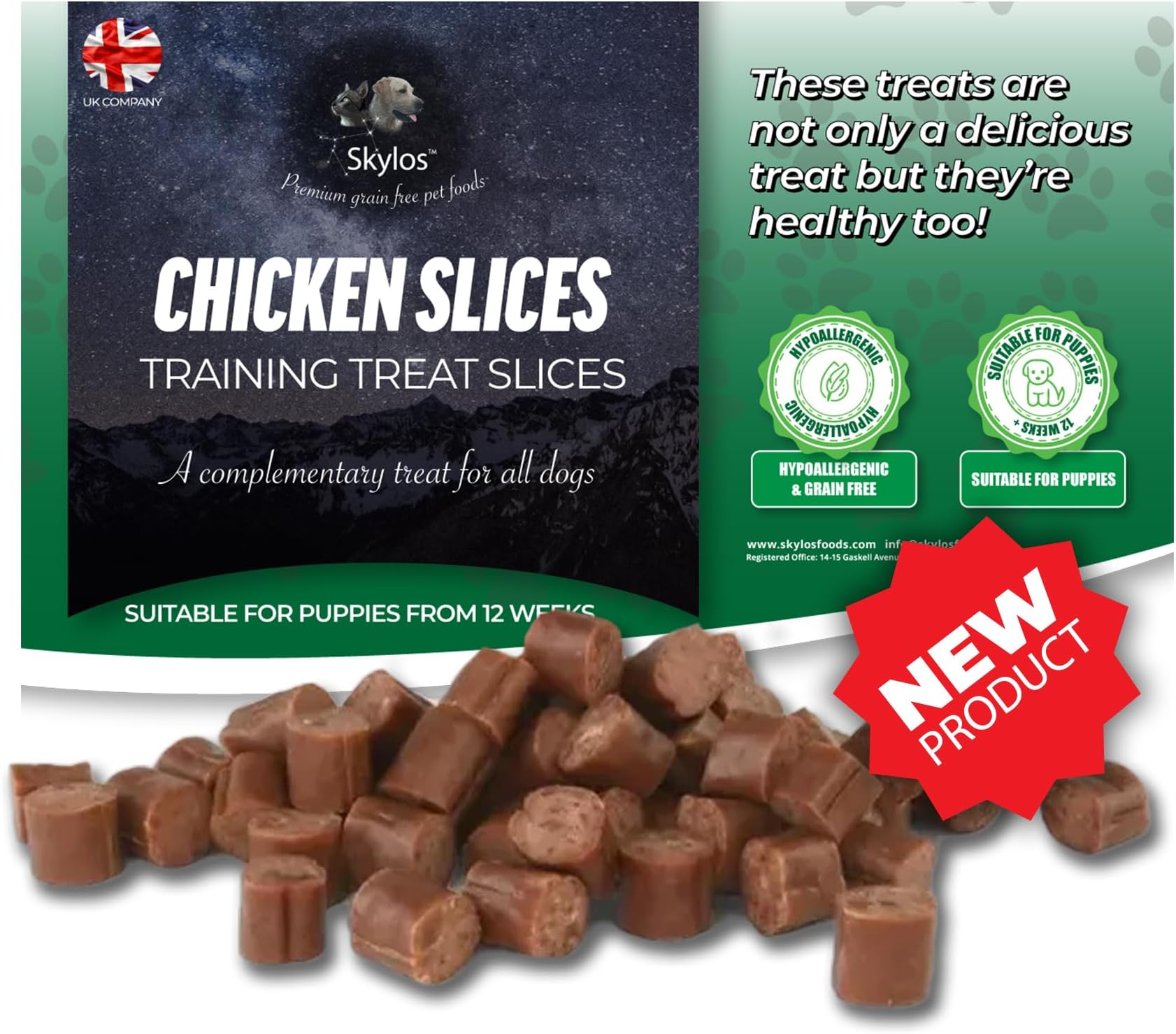 Training treat slices (1kg, Chicken)
