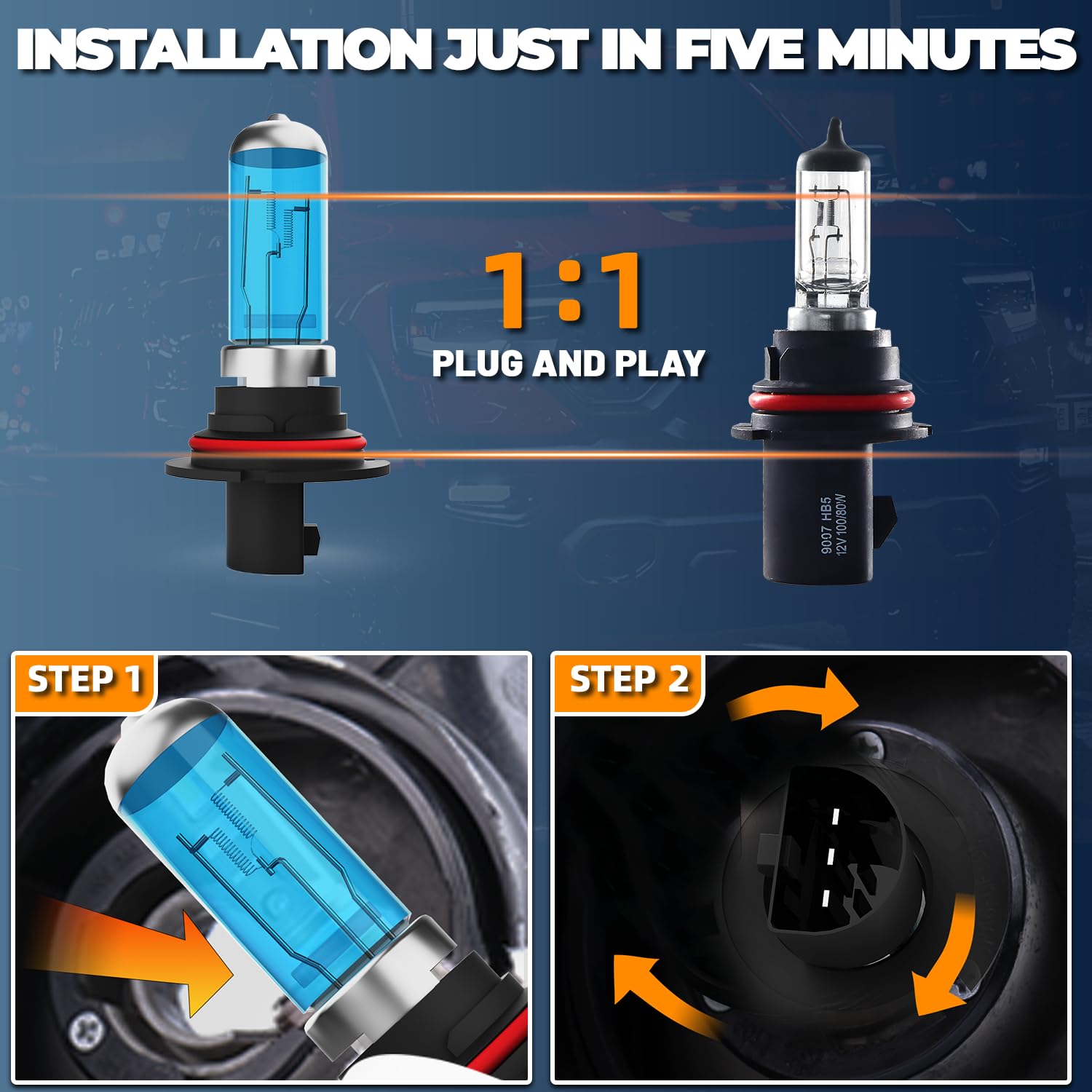 HSUN BAX9S H6W LED Bulbs,High Power 20LED SMD3014 Chip 880LM Extremely