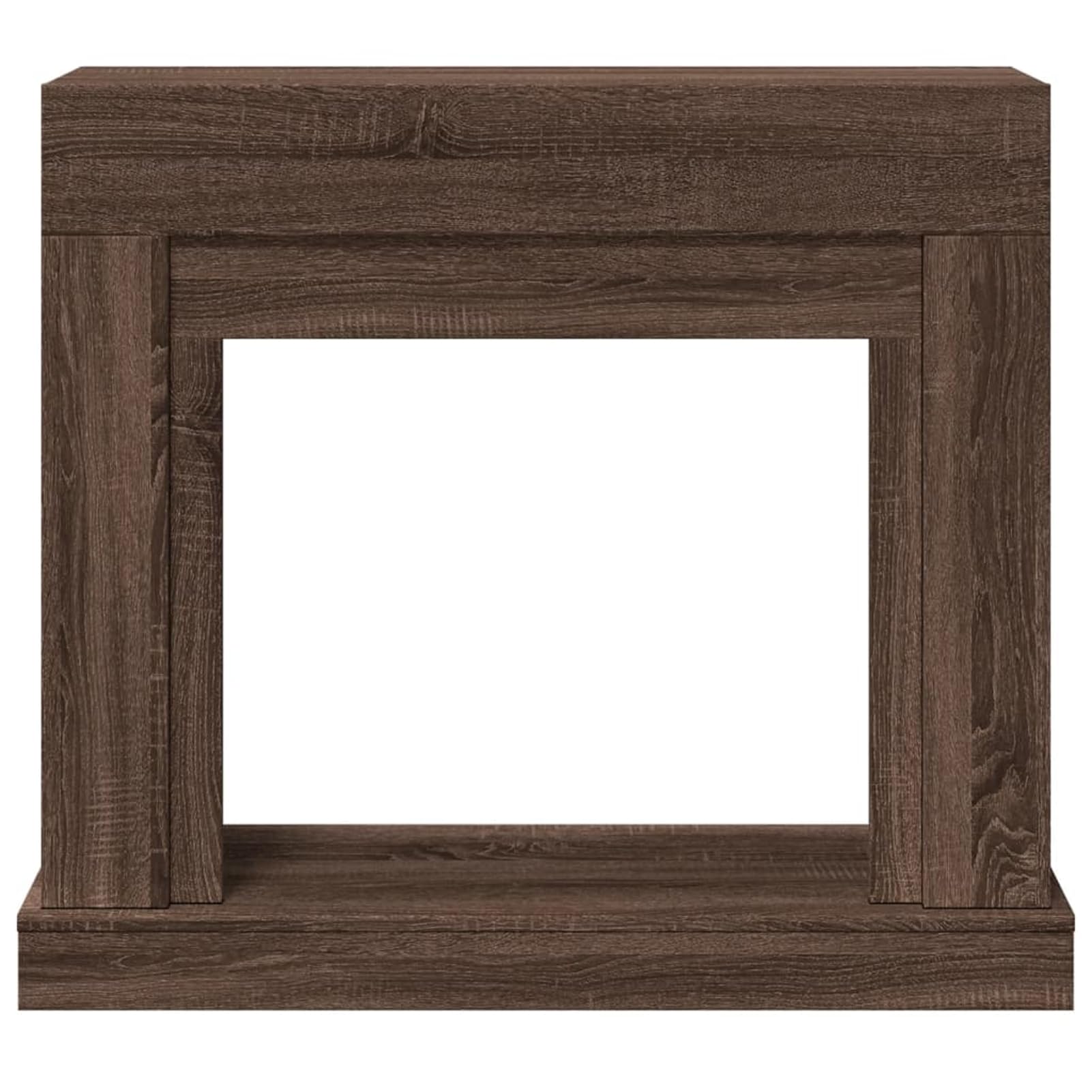 Gecheer Cornice camino Rovere marrone 100x30x87,5 cm truciolato per fiamma LED 854568