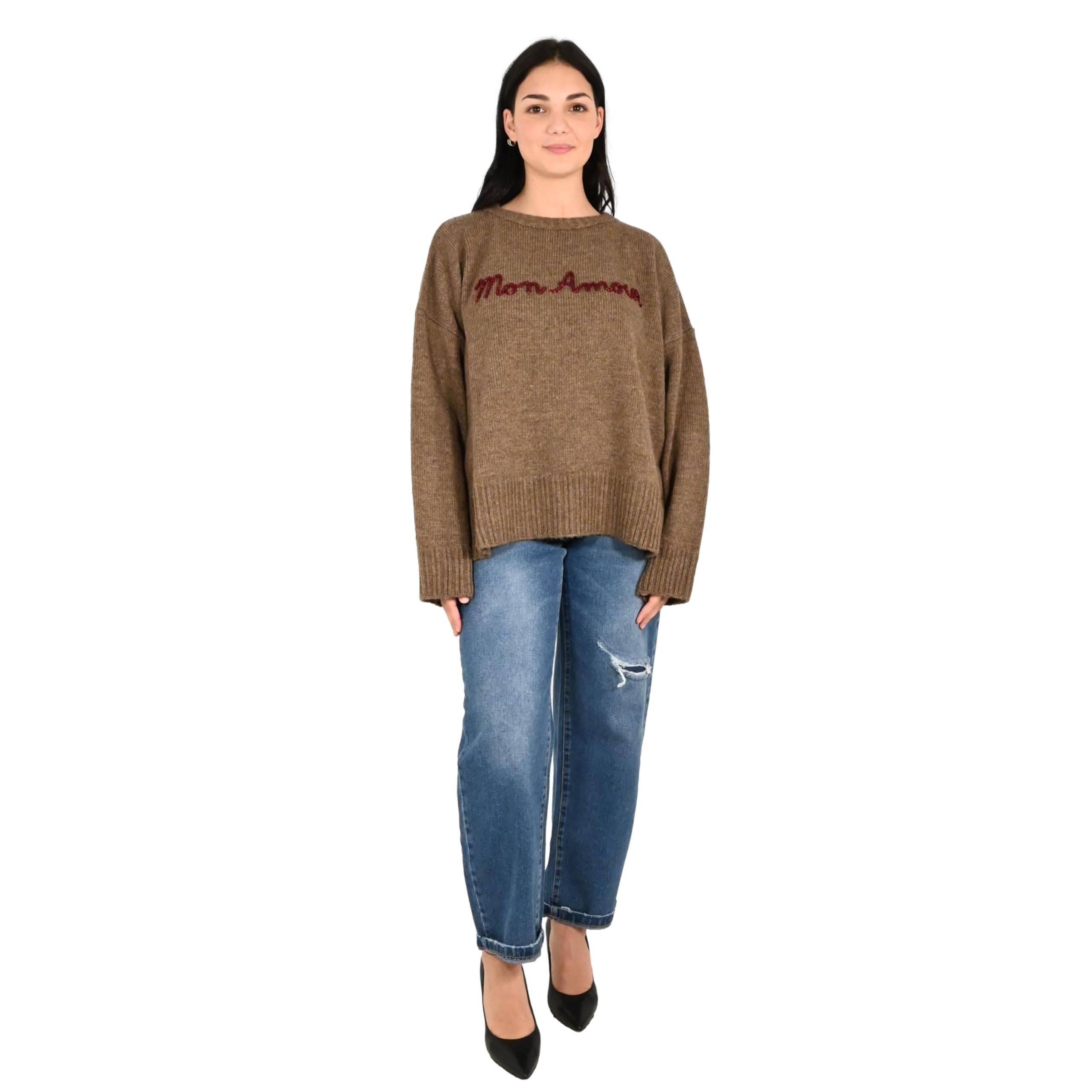 Kontatto maglia donna tortora ribes 3M0968C