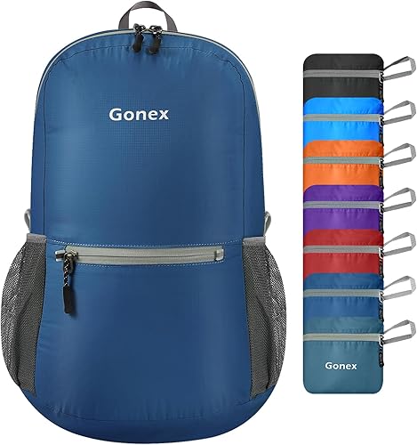 Gonex Mochila plegable ultraligera 20L Daypack práctica plegable camping al aire libre viajes ciclismo mochilero