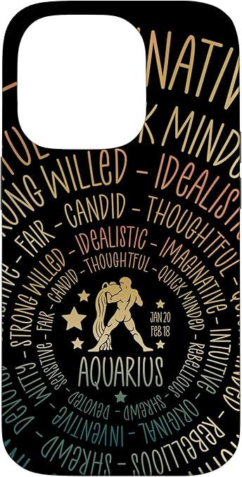 Aquarius Zodiac Sign - Aquarius Personality Features Case for iPhone 14 Pro