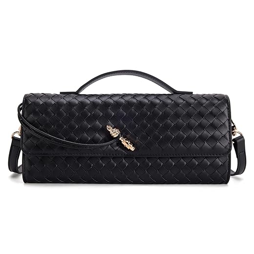 Bolsa Feminina Bolsa Clutch Noite Bolsa Transversal Bolsa de Ombro Bolsa Mão com Trançado, Couro PU Vegan, com Alça Ajustável e Fecho de Nó, Para Casamento, Festa, Uso Diário