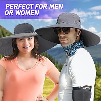 Amazon.com: ALANGDUO XXL Big Head & Super Wide Brim Sun Hats for