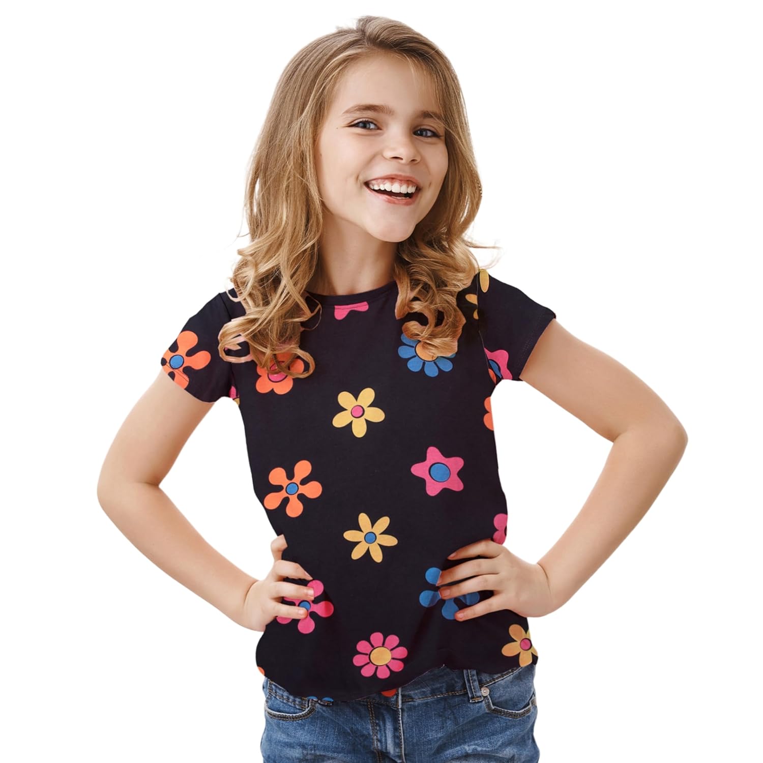 Stories.Label Girl Cotton Printed T-Shirts in Half Sleeves Regular Fit, Soft Durable Fabric, No Shrinkage, Long Lasting Print Colors (7-16 Years) Stories.Label Girl Cotton Printed T-Shirts in Half Sleeves Regular Fit, Soft Durable Fabric, No Shrinkage, Long Lasting Print Colors (7-16 Years)