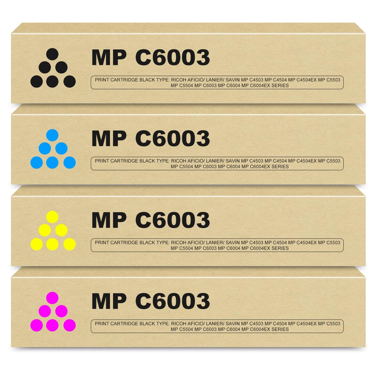 Nadhafko MPC6003 MP C4503 Toner High Yield Replacement for Ricoh MP C6003 Toner Cartridge for MPC6003 MPC4503 MPC4504 MPC5503 C4504ex C5504 C6004