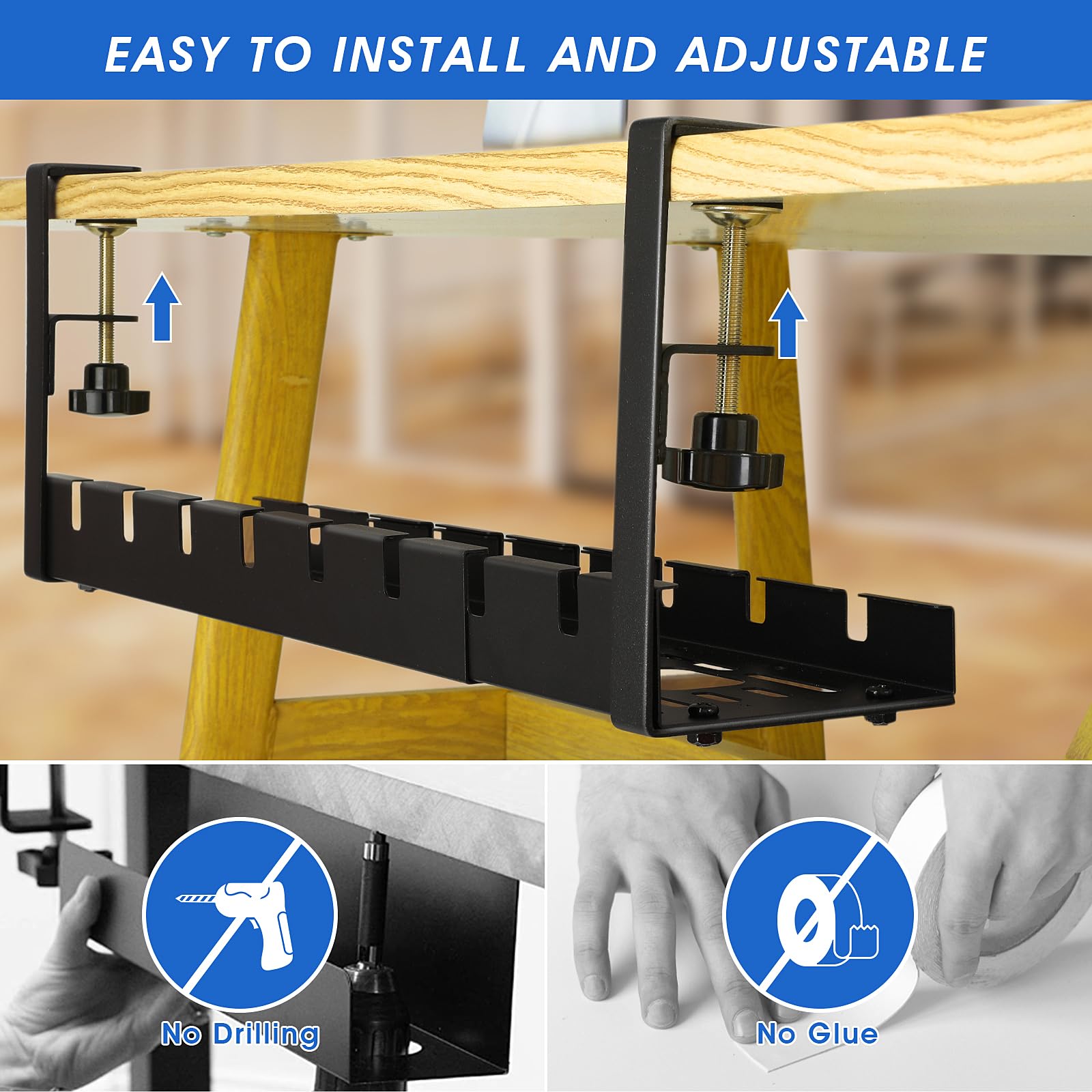31 In Cable Management Under Desk Extendable Desk Cable Management ...