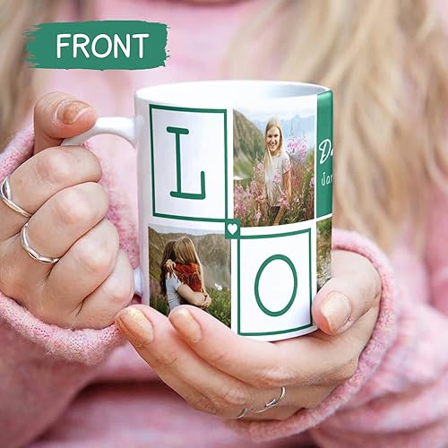 Miniatura 18 de Tazas de café personalizadas con foto familiar, tazas de collage de fotos personalizadas, regalo de la familia lo es todo, 11 onzas Taza Family Is