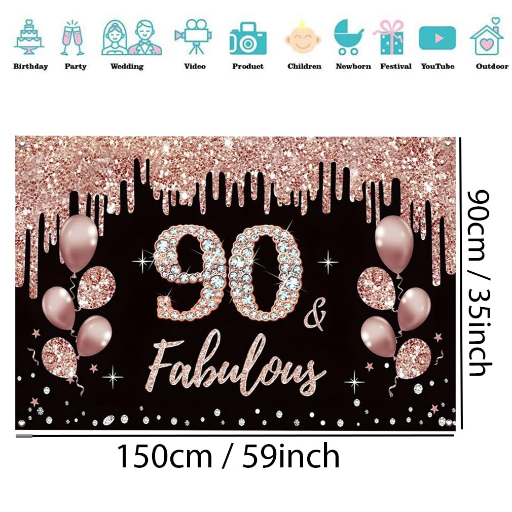 35° Compleanno Decorazione Donna Decorazione Oro Rosa Macchie Glitter Tessuto Cartello Cartello Cartello 35 903248