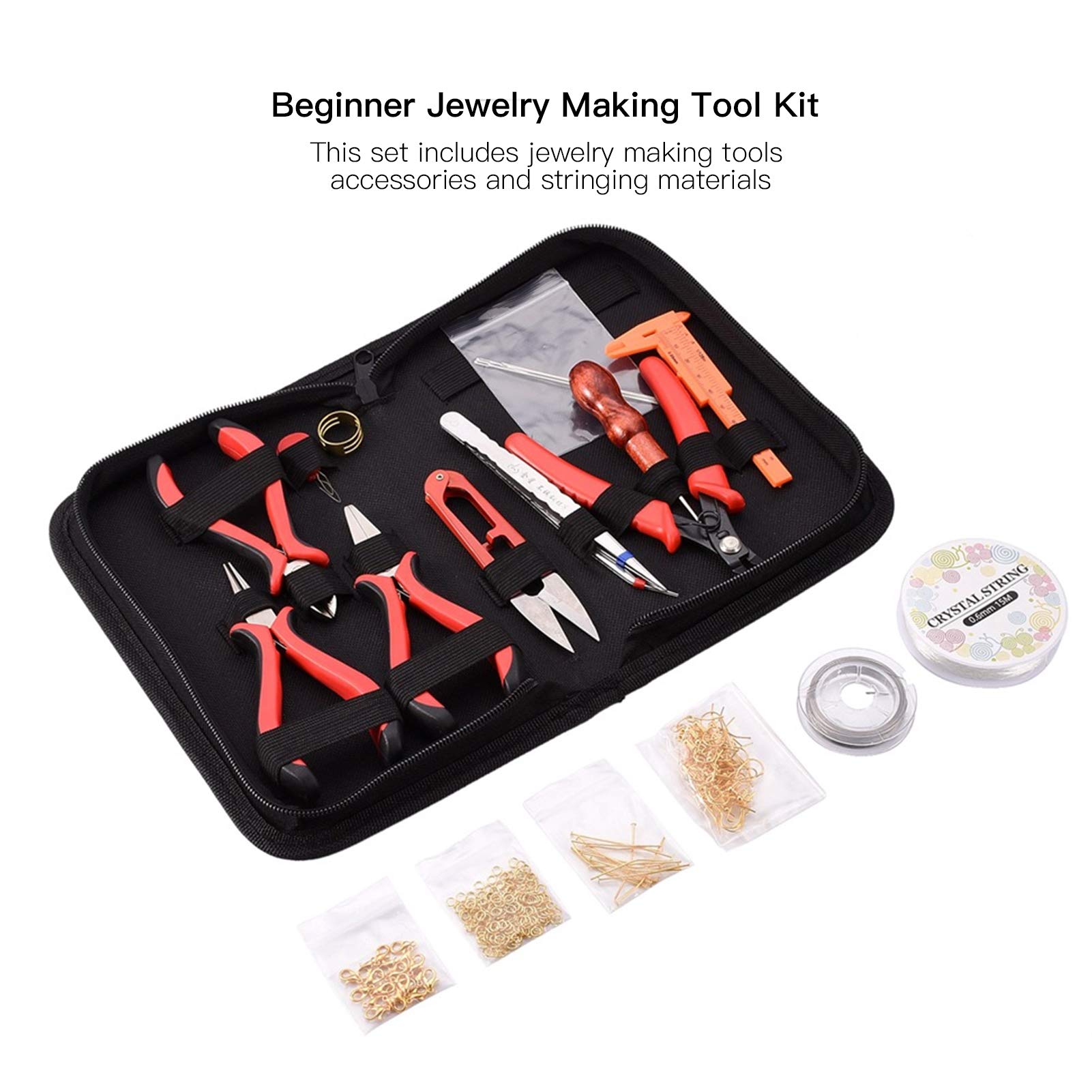 Strumenti per la creazione di gioielli set pinze per naso piatto fai -da -te che piega gli accessori fatti a mano con borsa