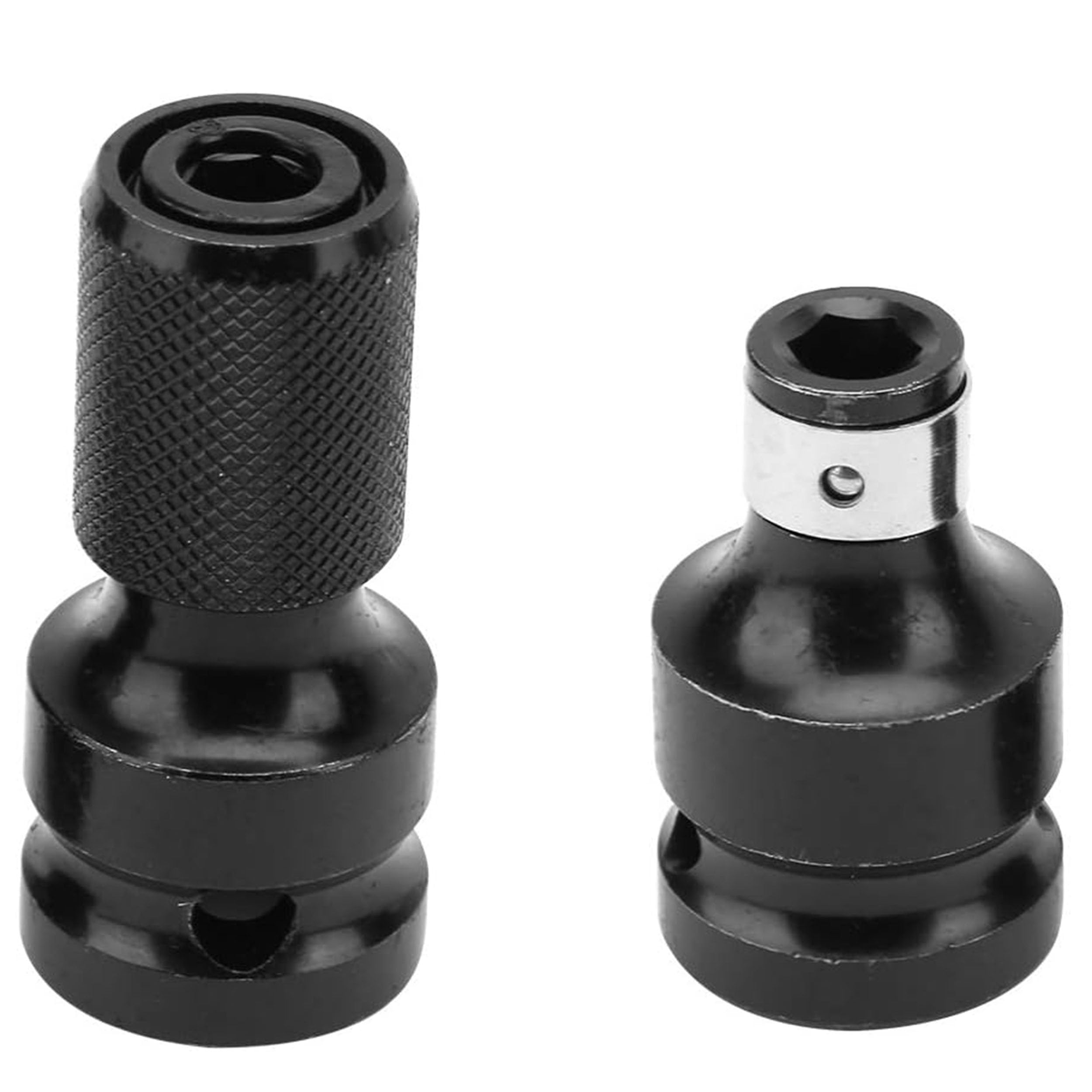 2 Pieces Socket Adapter 1/2 Square Drive to 1/4 Hex Shank, Hex Shank Adapter for Impact Ratchet Wrench Screwdriver Bit Holder