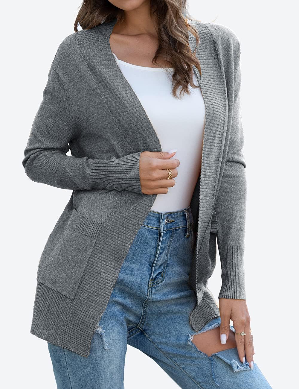 REDHOTYPE Women's Cardigans with Pockets Casual Lightweight Open Front Cardigan Sweaters for Women (S-2XL) - Image 2