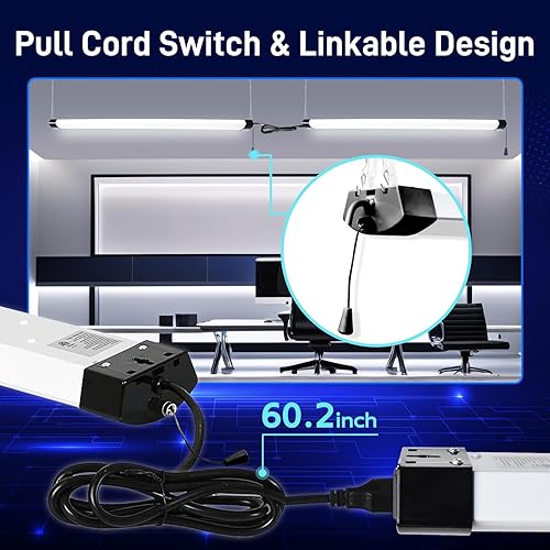 Miniatura 4 de hykolity Luz LED de tienda de 4 pies y 120 W enlazable, 13000 lm (equivalente a 400 W), luces de tienda de utilidad de 5000 K para garajes,